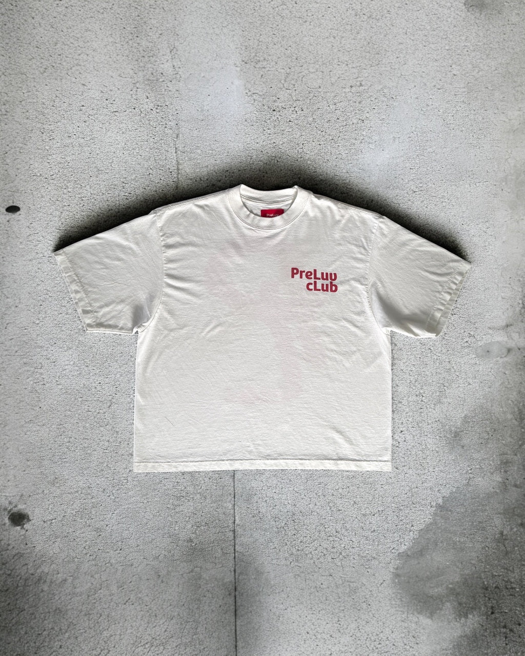 Club Boxed Drop Shoulder Tee - White