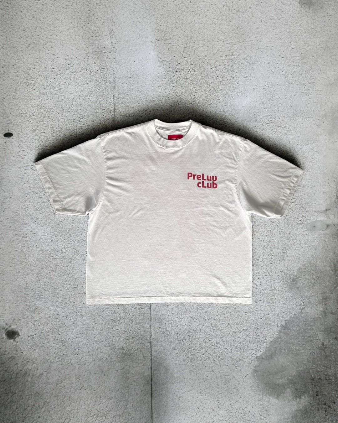 Club Boxed Drop Shoulder Tee - White