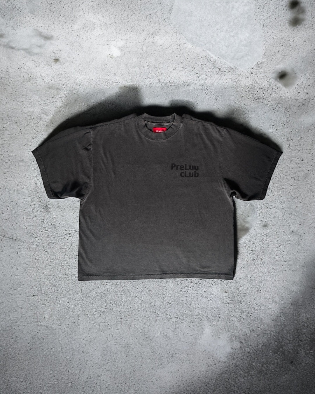 Club Boxed Drop Shoulder Tee - Grey
